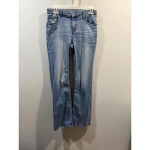 Youth Girls Cat & Jack Bootcut Jeans Size 14 Super Stretch Blue